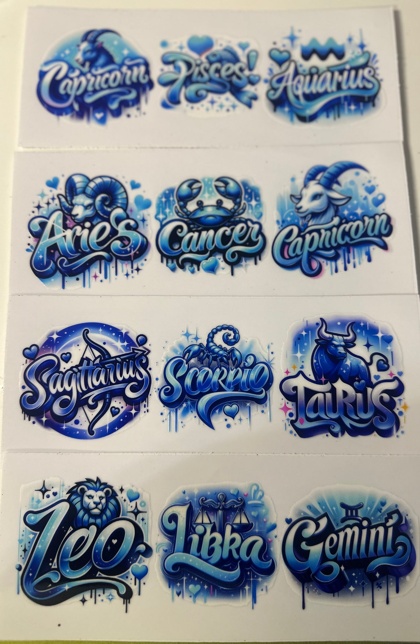Zodic Sign Cup Wraps