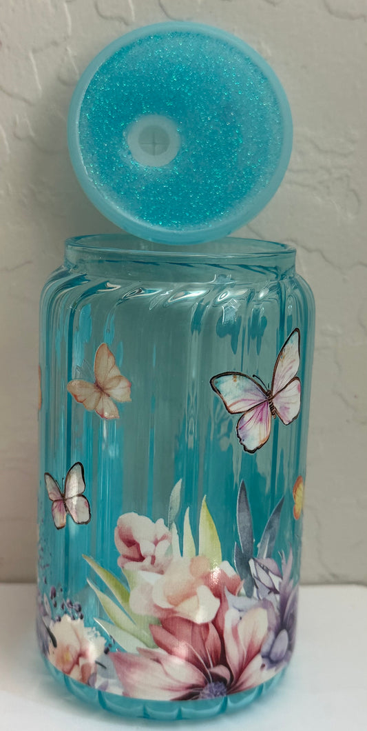 Butterflies Glass Cup