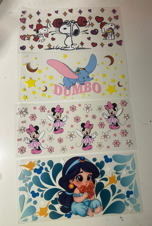 Peanut, Dumbo, Minnie, Jasmine