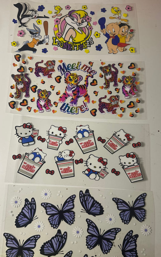 Looney Tunes, Lisa Frank, Noodles, Purple Butterflies